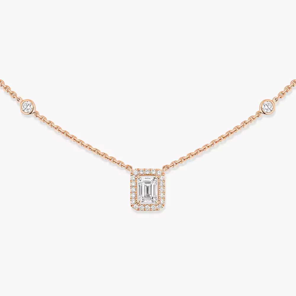 Joy emerald-cut diamond necklace