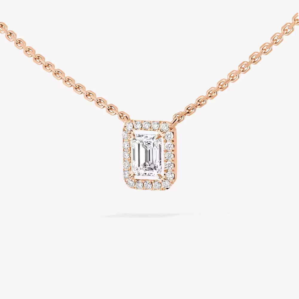 Joy emerald-cut diamond necklace