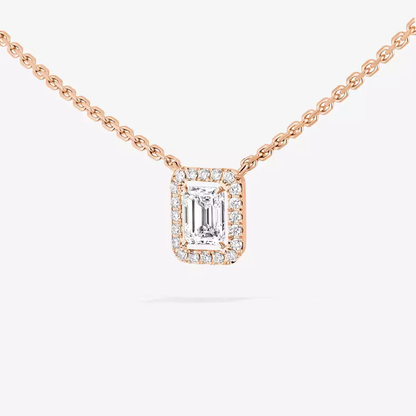 Joy emerald-cut diamond necklace