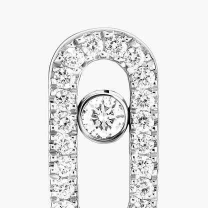 Move Uno Mit Diamanten ausgefasster Einzelner Ohrstecker