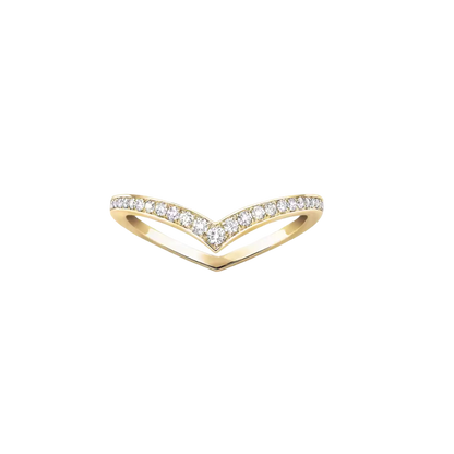 Fiery Ehering Mit Diamanten ausgefasst