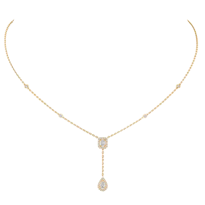 Collier cravate My Twin 0,10ct x2