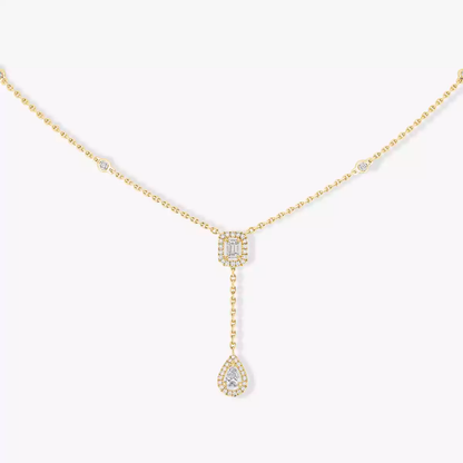 Collier cravate My Twin 0,10ct x2