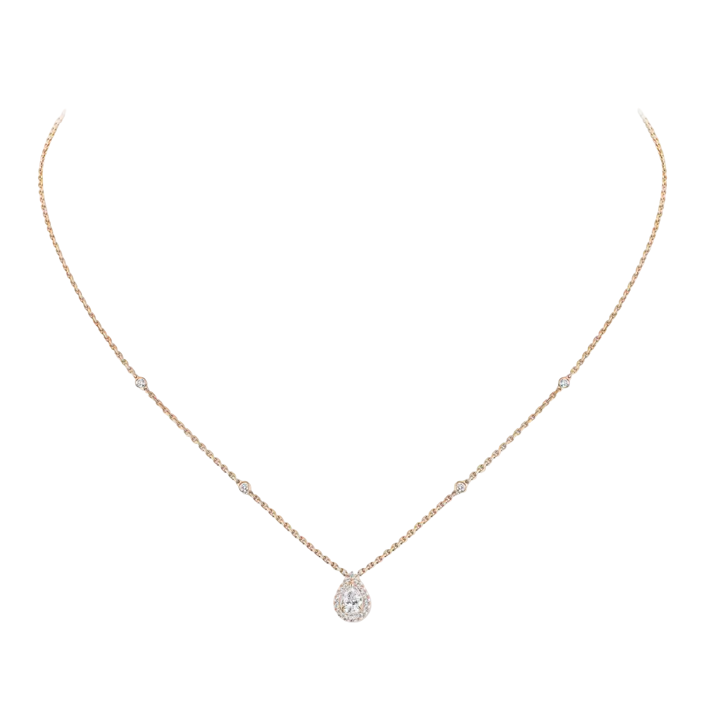 Joy 0.25ct Pink Gold Diamond Necklace