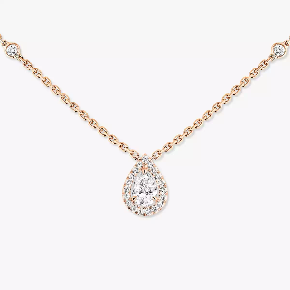 Joy 0.25ct Pink Gold Diamond Necklace