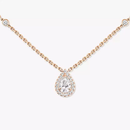 Joy 0.25ct Pink Gold Diamond Necklace