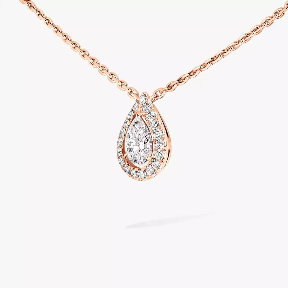 Joy 0.25ct Pink Gold Diamond Necklace