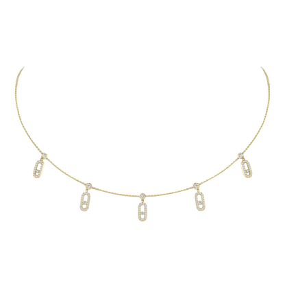 Move Uno pavé drop pendant choker