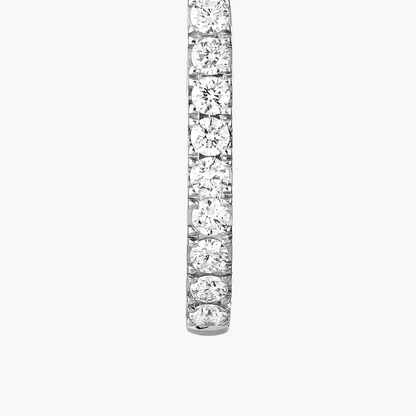 Gatsby XS Hoop White Gold Diamond Earrings