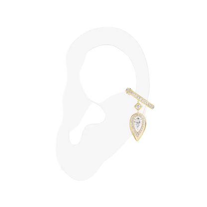 Mono clip Fiery 0,10ct Boucles d'oreilles Diamant Or Jaune