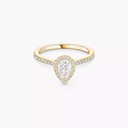 Joy pear-cut solitaire ring, small model