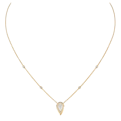 Fiery 0,10 kt Kette Diamant Gelbgold