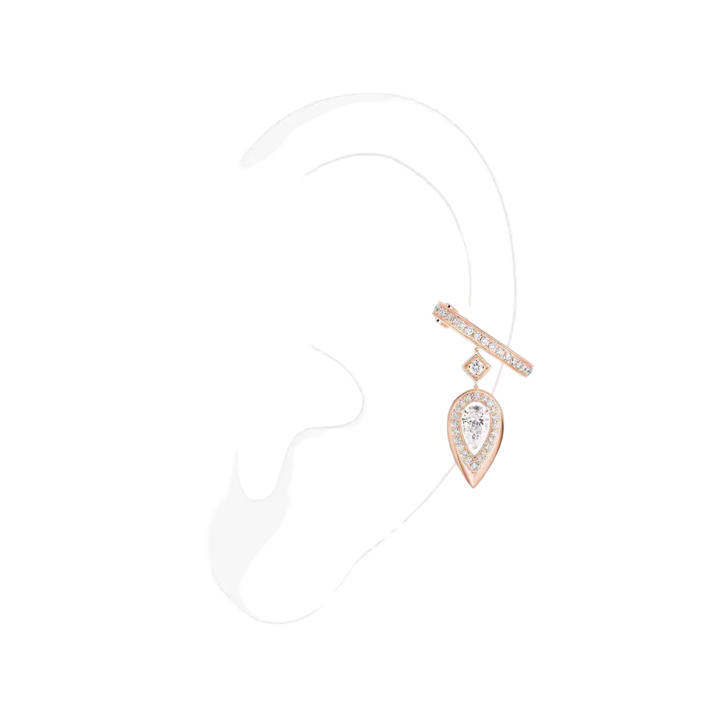 Fiery single clip earring 0.10ct