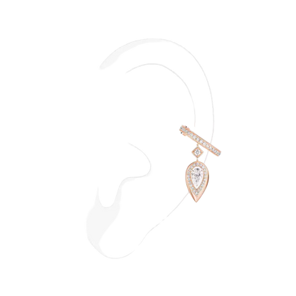Fiery single clip earring 0.10ct