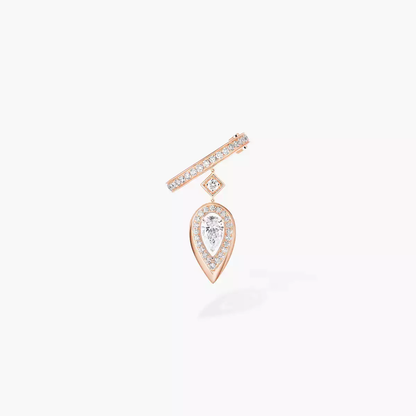 Fiery single clip earring 0.10ct