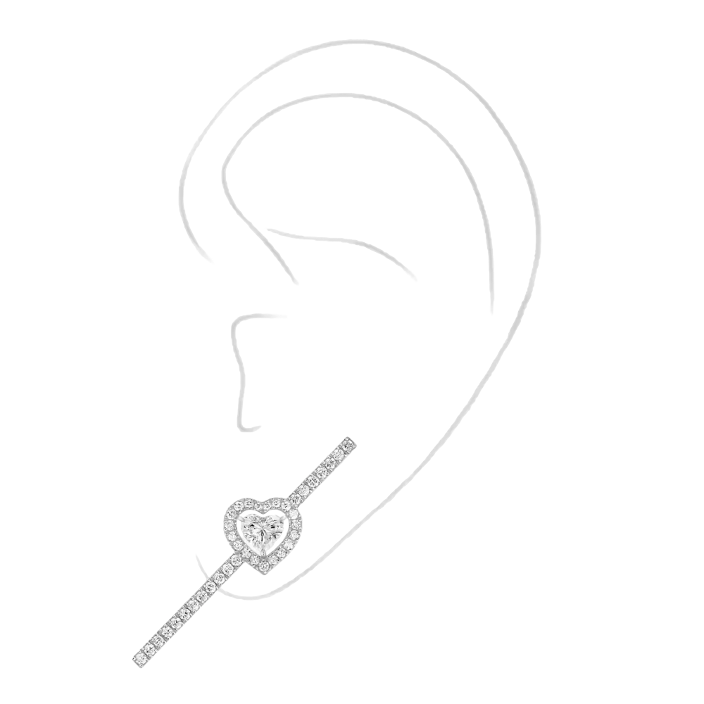 Joy single heart-cut earring