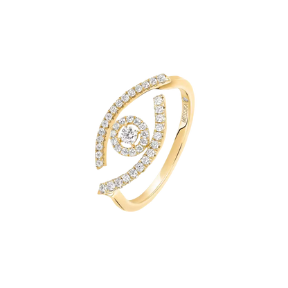 Bague pavée Lucky Eye Bague Diamant Or Jaune