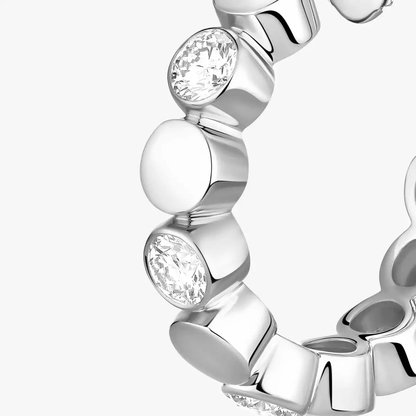 D-Vibes Mini-Creolen Ohrringe Diamant Weißgold