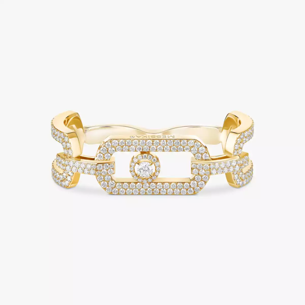 So Move Zwei-Finger Mit Diamanten Ausgefasst