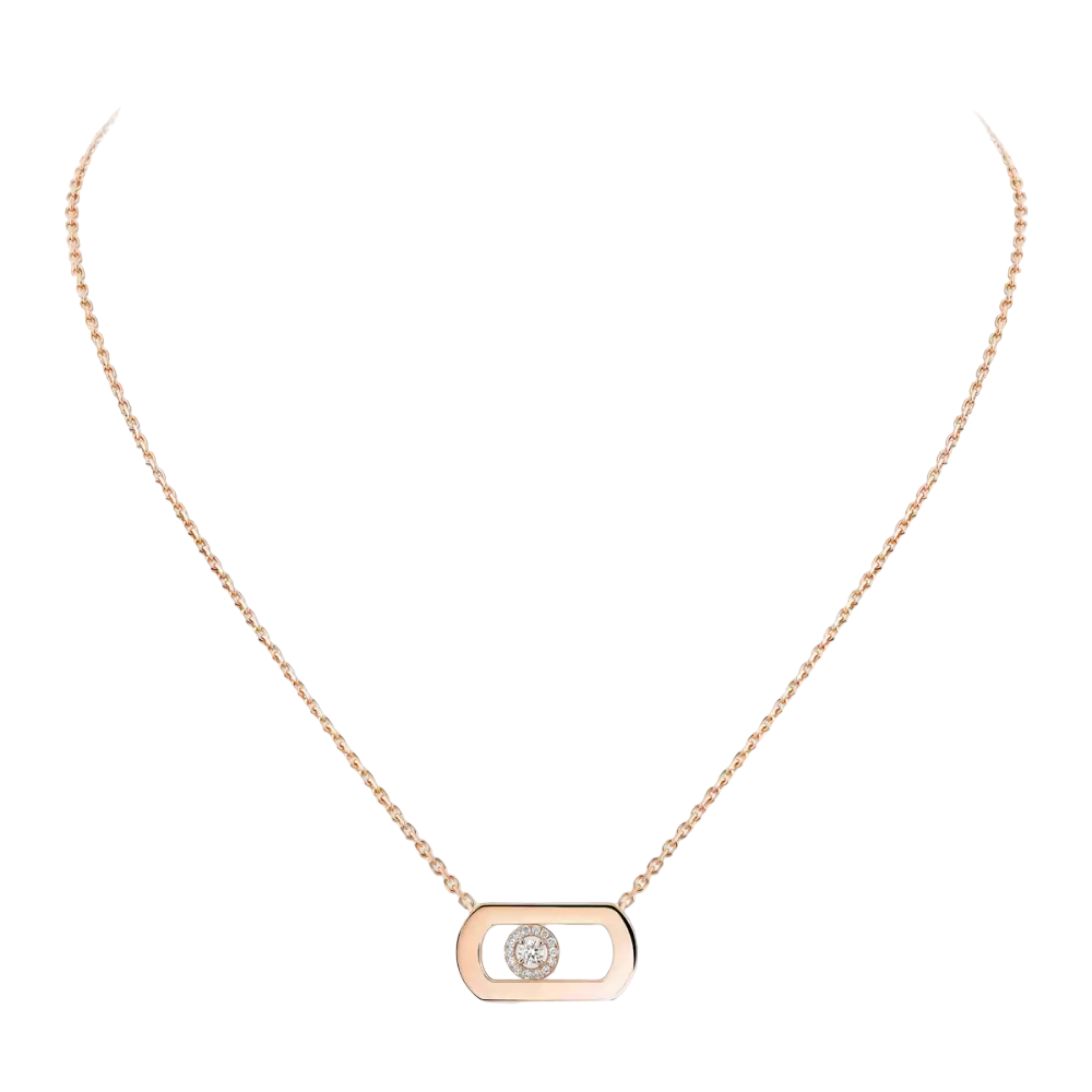 So Move Pink Gold Diamond Necklace