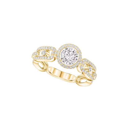 Move Link Solitaire 0.50ct Yellow Gold Diamond Ring