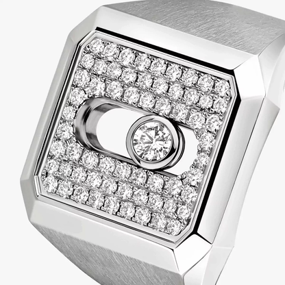Move Titanium pavé signet ring