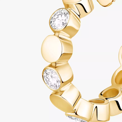 D-Vibes Mini-Creolen Ohrringe Diamant Gelbgold