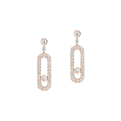 Boucles d'oreilles dormeuses Move Uno Boucles d'oreilles Diamant Or Rose