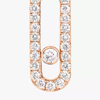 Boucles d'oreilles dormeuses Move Uno Boucles d'oreilles Diamant Or Rose