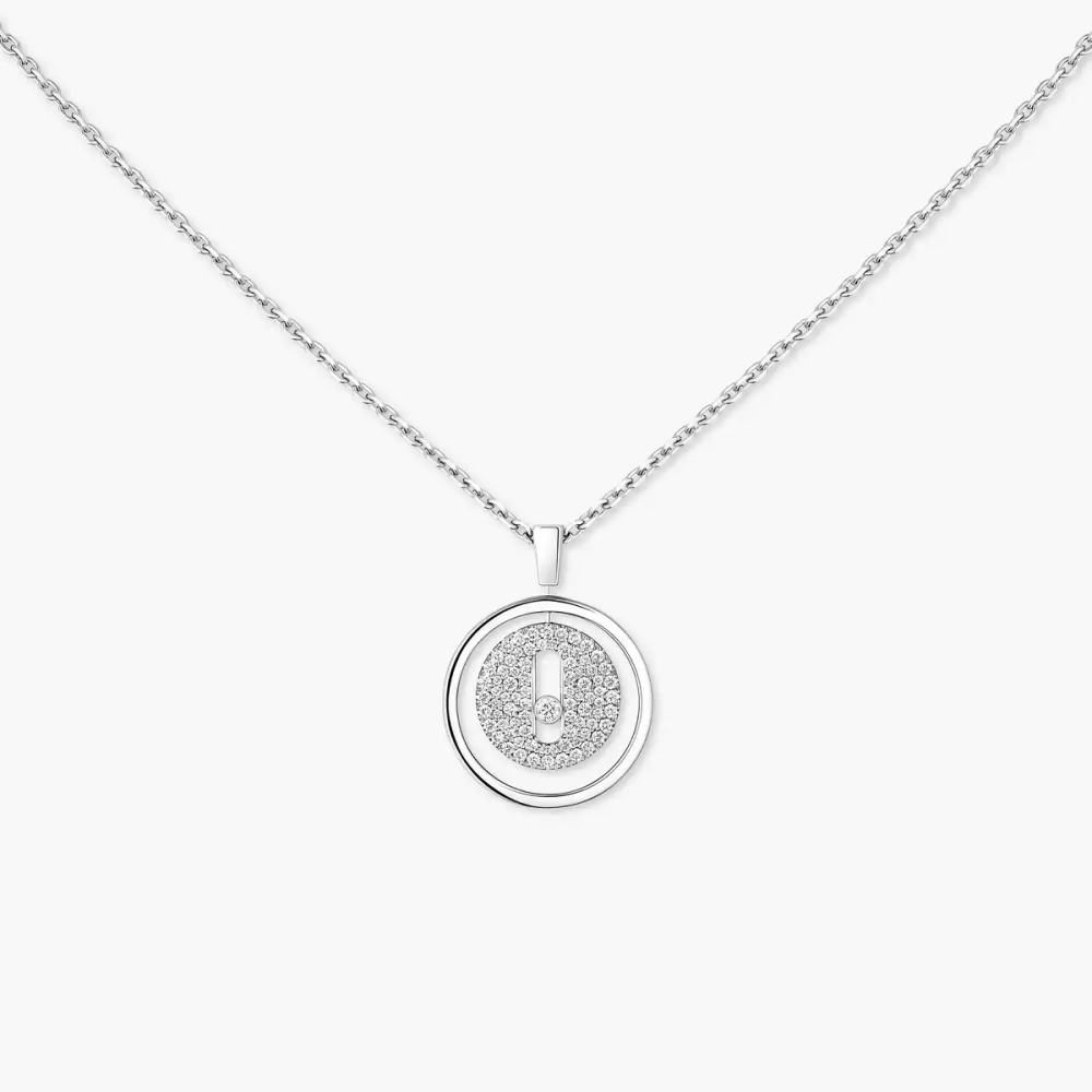 Lucky Move pavé necklace small
