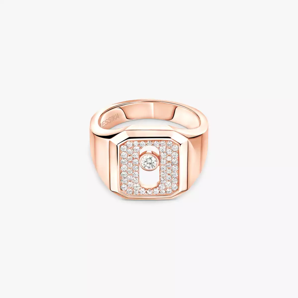 Move Joaillerie Siegelring Mit Diamanten Ausgefasst