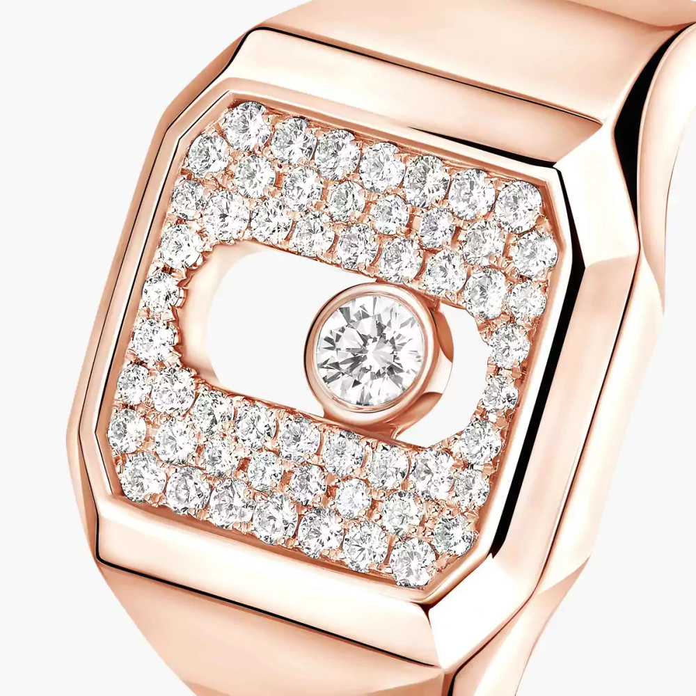 Move Joaillerie Siegelring Mit Diamanten Ausgefasst