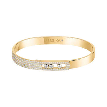 Bangle semi-pavé Move Noa grandes tailles Bracelet Diamant Or Jaune