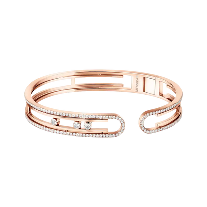 Move 10th Bangle Pink Gold Diamond Bracelet