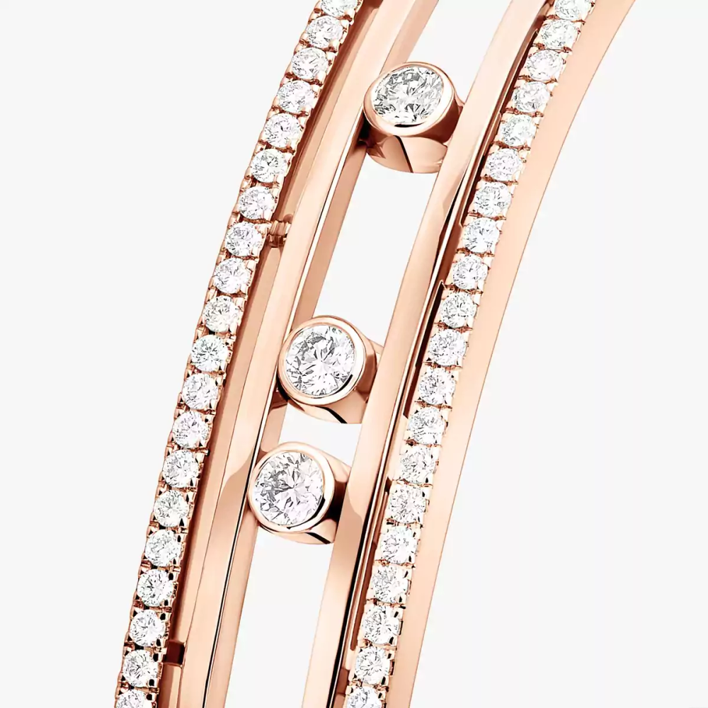 Move 10th Bangle Pink Gold Diamond Bracelet