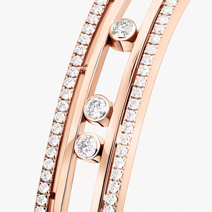 Move 10th Bangle Pink Gold Diamond Bracelet