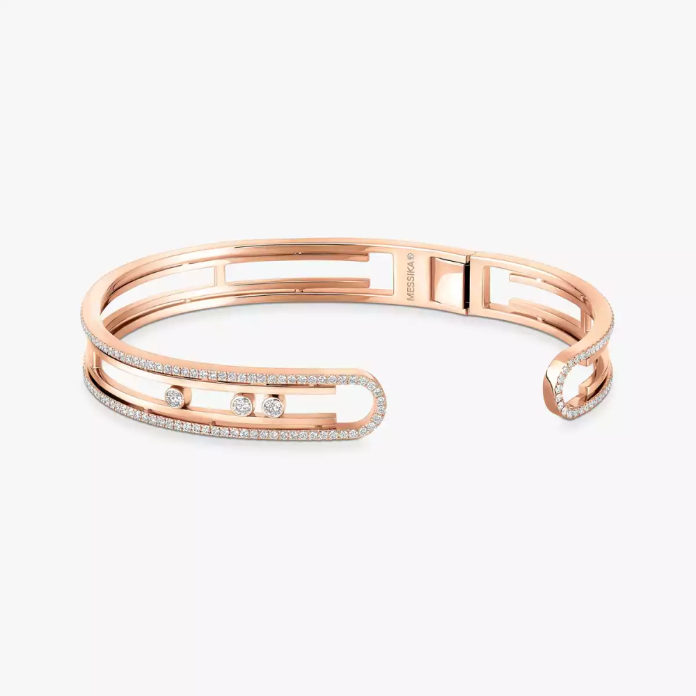 Move 10th Bangle Pink Gold Diamond Bracelet