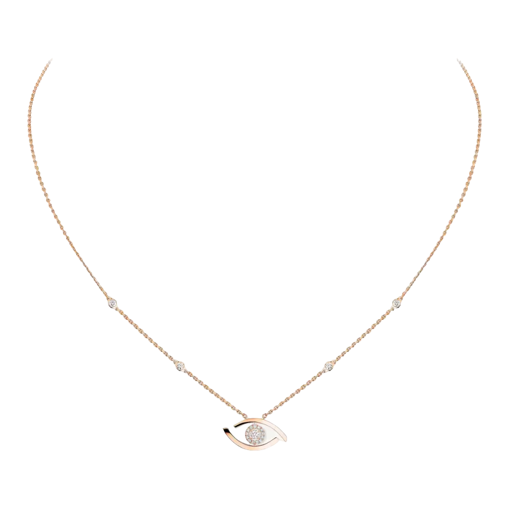 Lucky Eye Halskette Kette Diamant Roségold