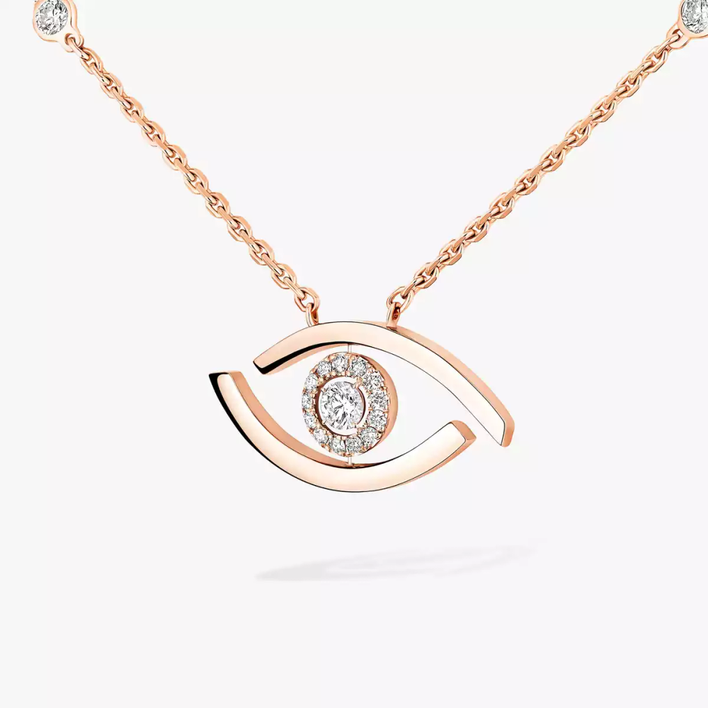 Lucky Eye Halskette Kette Diamant Roségold