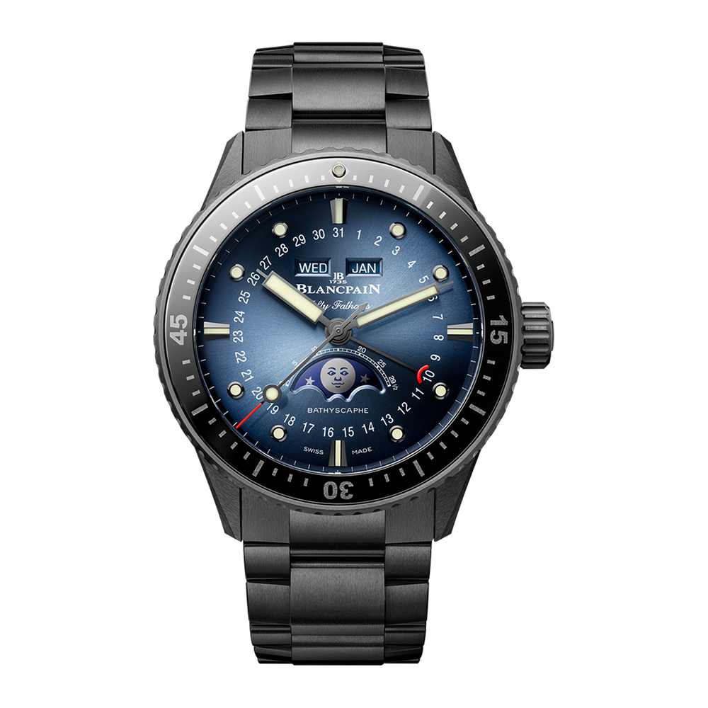 Fifty Fathoms Bathyscaphe Quantième Complet Phases de Lune