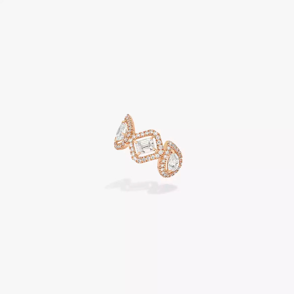 Einzelner My Twin Ohrclip mittleres Ohr 3 x 0,10 Karat