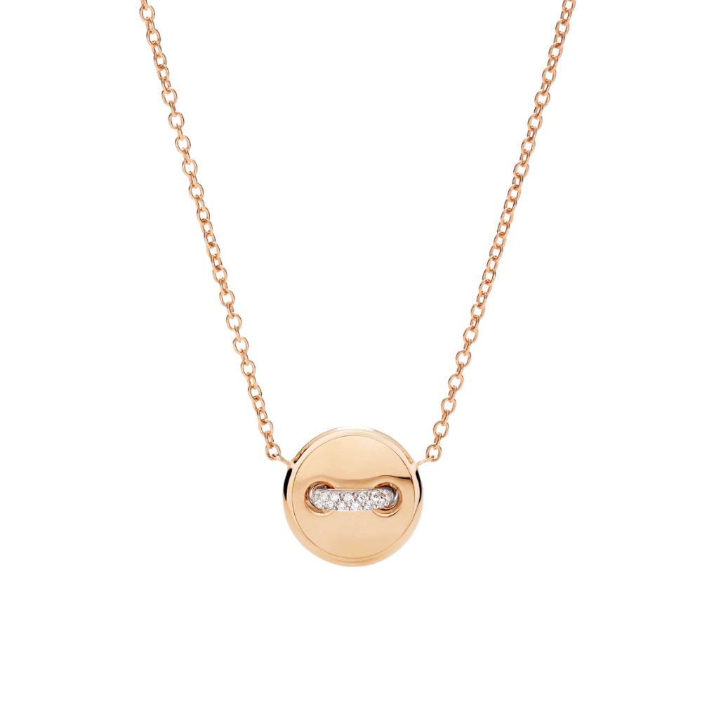 Pom Pom Dot Reversible Necklace With Pendant
