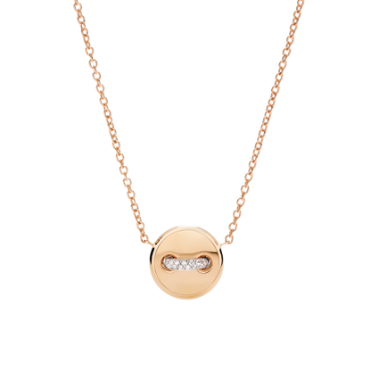 Pom Pom Dot Reversible Necklace With Pendant