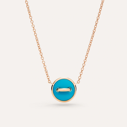 Pom Pom Dot Reversible Necklace With Pendant