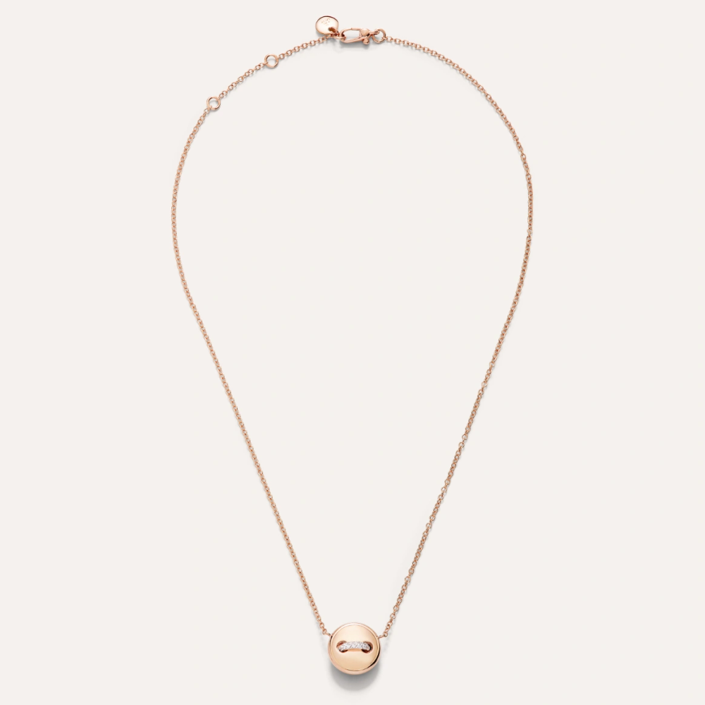 Pom Pom Dot Reversible Necklace With Pendant