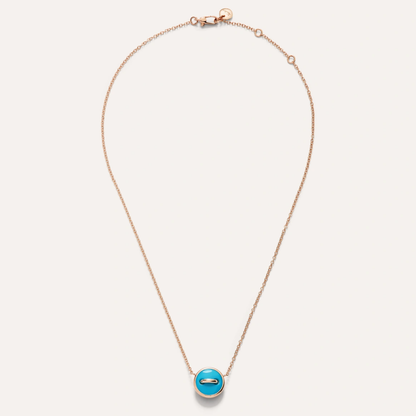 Pom Pom Dot Reversible Necklace With Pendant