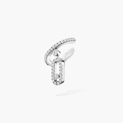 Move Uno single clip pavé drop pendant earring
