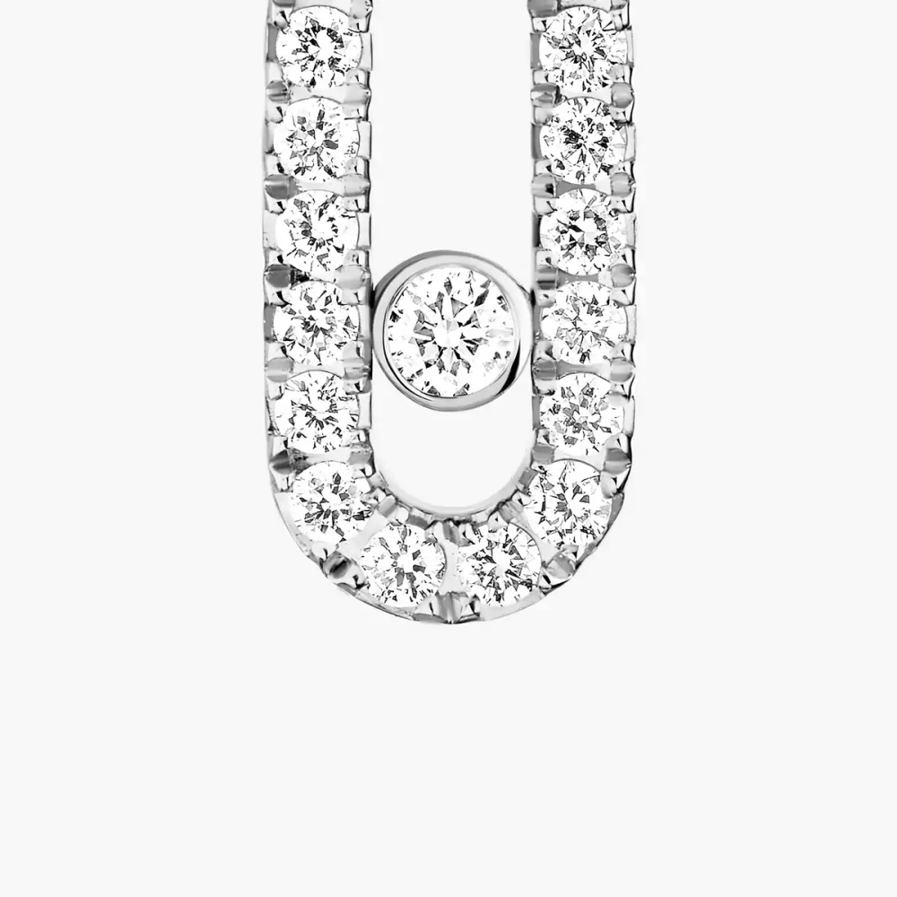 Move Uno single clip pavé drop pendant earring