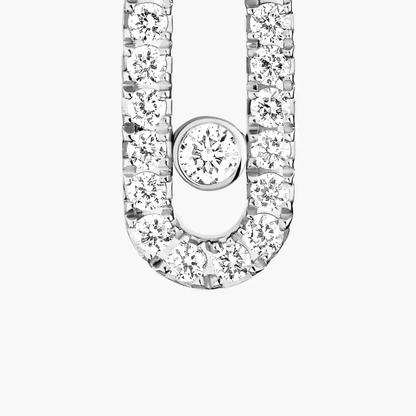 Move Uno single clip pavé drop pendant earring