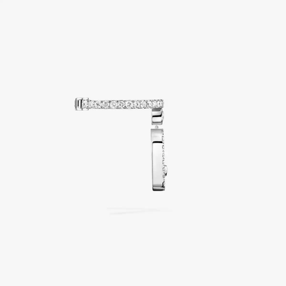 Mono clip pampille pavé Move Uno Boucles d'oreilles Diamant Or Blanc